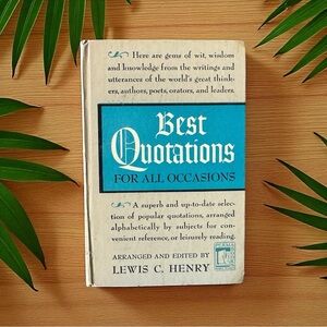 Vintage 1948 Best Quotations for All Occasions | Perma Books Hardcover